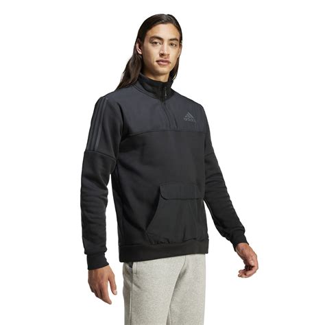 adidas | Quarter Zip Tech Track Jacket Mens | 1/4 Zip Fleece Tops ...