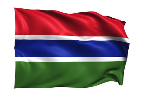 Gambia Waving flag Realistic Transparent Background 15309498 PNG