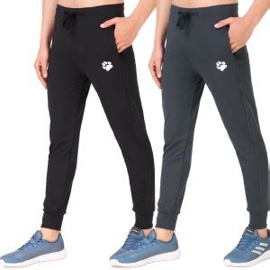 Wolf Runner Solid Men Black, Grey Track Pants - Buy Wolf Runner Solid ...