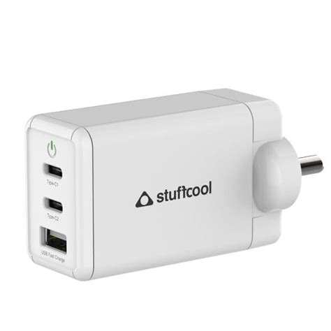 Buy Stuffcool Nova 65W GaN Charger Made in India 3 Ports Supports ...