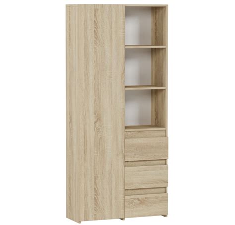 Regał Książki Biurowy 3 Szuflady B-80-S3 Sonoma - Mobene | Sklep EMPIK.COM