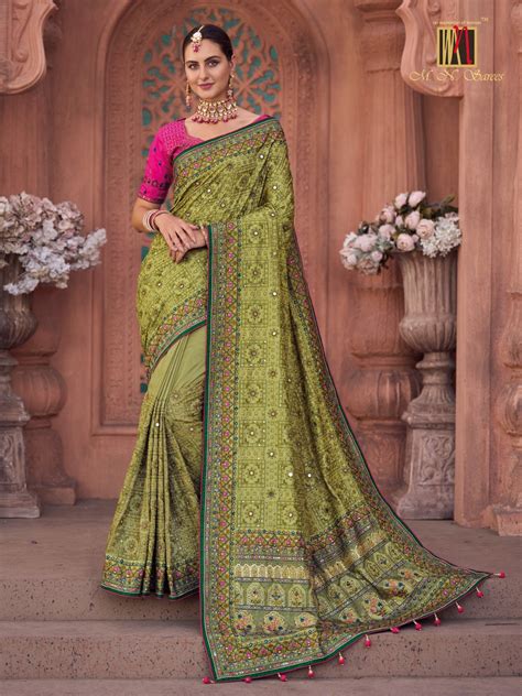 MN Saree Kachhi Work Vol-3 6206 Colors By MN Saree For Single Catalog ...