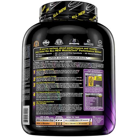 Muscletech Performance Series Mass Tech Extreme 2000 Vanilla Milkshake ...