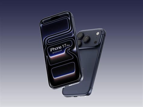 Free Blue iPhone 17 Pro Mockup PSD - Good Mockups