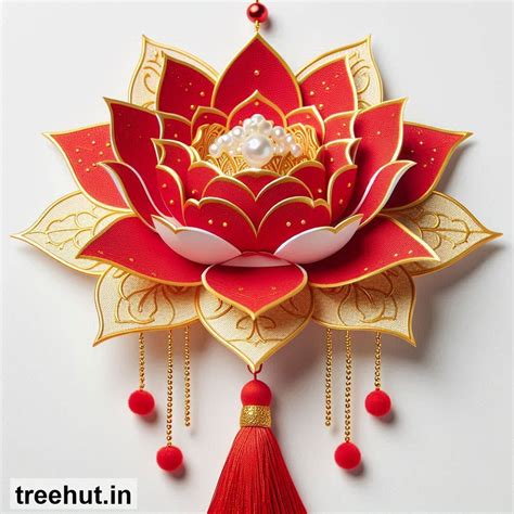 Free Lotus Wall Hanging Printables for Diwali Decorations, Bulletin ...