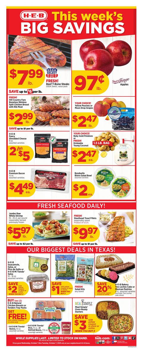 HEB Weekly Ad October 1 - 7, 2025 | WeeklyAds2