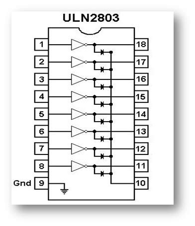Image result for Driver Circuit Diagram Using 2803