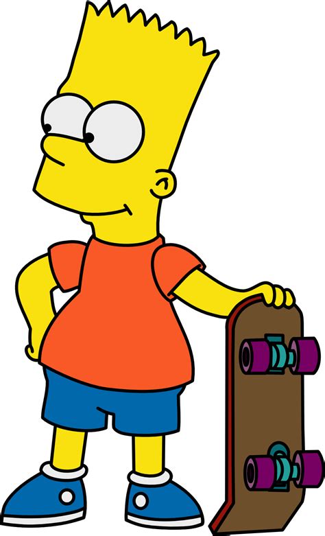 Bart Simpson avec skateboard PNG transparents - StickPNG