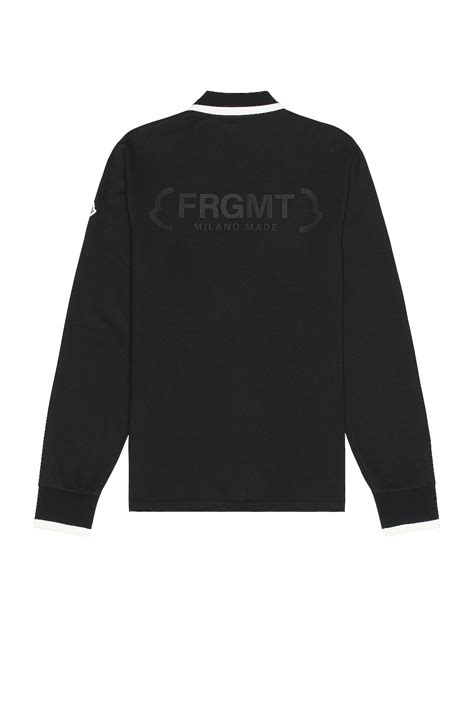 Moncler Genius x Fragment LS Polo in Black | FWRD