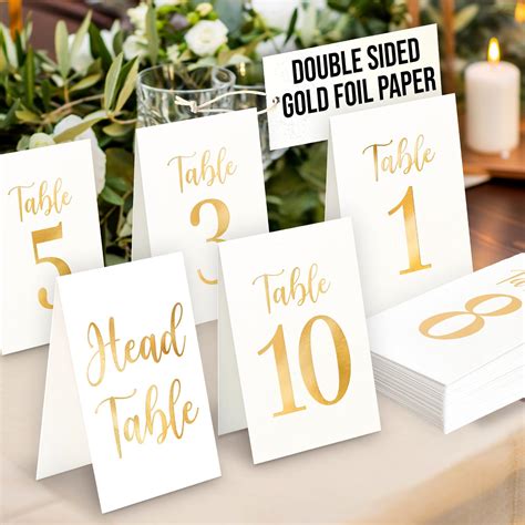 Amazon.com: Woodamore Paper Table Numbers For Wedding Reception 1-30 ...