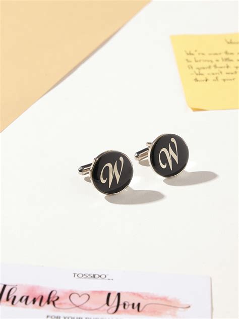 Alphabet W Cufflink