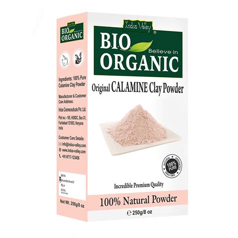 INDUS VALLEY Bio Organic 100% Natural Calamine Clay Powder - (250g ...