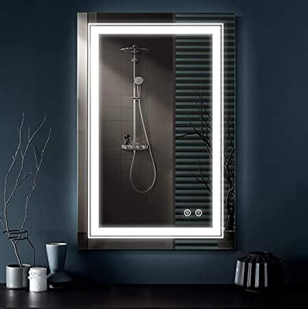 Buy VENETIAN IMAGE LED Bathroom Mirror with Touch Sensor, 3 Color Light ...