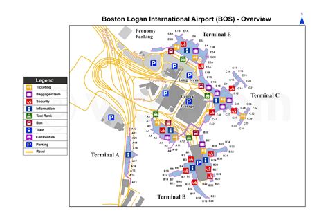 Boston Logan International Airport Map – BOS Airport Map
