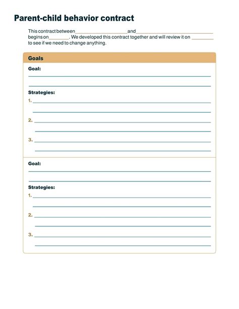 Free Printable Behavior Contract Templates [PDF, Word] Home, Adults