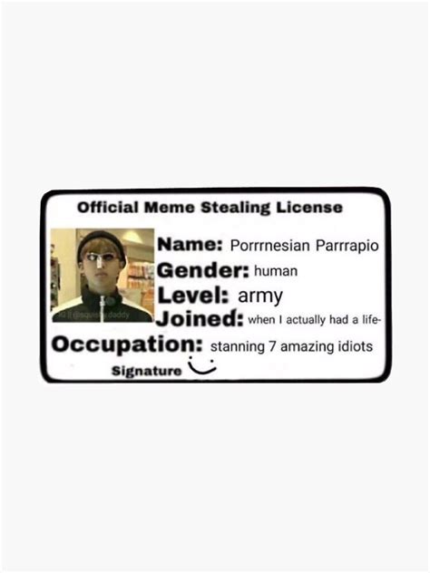 Meme Stealing License Template