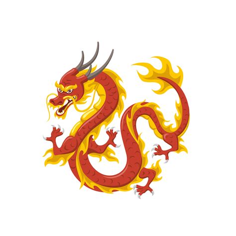 Chinese red dragon symbol of power and wisdom 1234034 Vector Art at ...