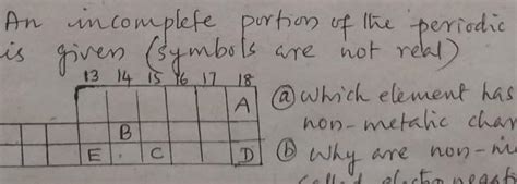 (a) Which element has the highest non-metalic character..?(b) Why are ...
