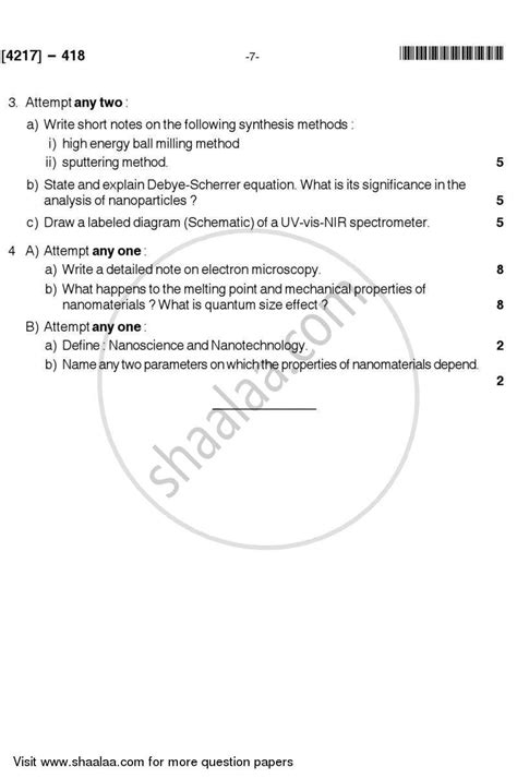Physics of Nanomaterials 2012-2013 B.Sc Physics Semester 6 (TYBSc ...