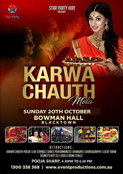 Karwa Chauth Mela 2024, Bowman Hall, Blacktown, 20 October 2024 | AllEvents