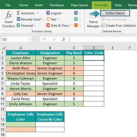 Image result for Count by Cell Color Excel-Formula