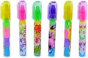 AK Store (Pack of 6) Cartoon Printed Stacking Pen Type Non-Toxic ...