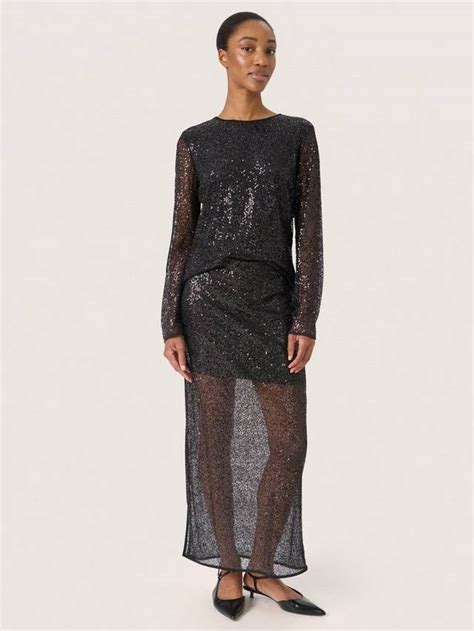 Soaked In Luxury Adea Sequin Top, Black