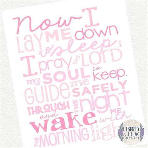 Bedtime Prayer Now I Lay Me Down To Sleep