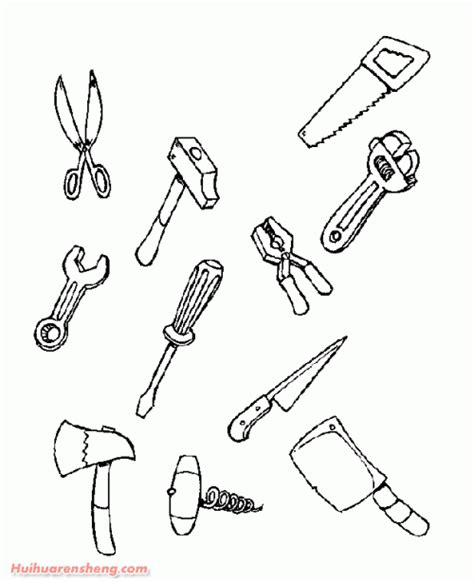 各种劳动工具简笔画(各种劳动工具简笔画带名称) - 抖兔学习网
