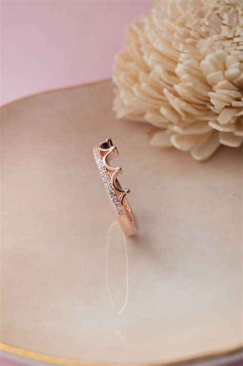 Crown Rose Gold Plated Sterling Silver Ring | 925 Silver Jewelry by Mannash