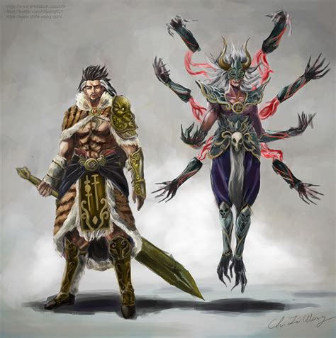 Concept Art, Xuan Yuan the Yellow Emperor and Chi You the God of War ...