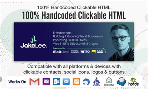 Image result for Clickable HTML Email Signature