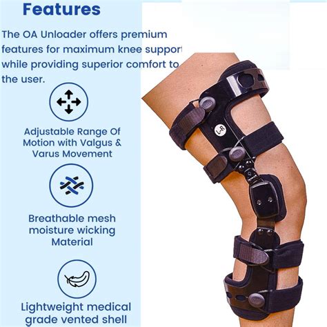 Double Upright OA Unloader Knee Brace Medial & Lateral Support L1852 ...