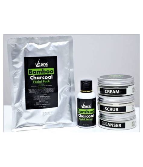 VCare Bamboo Charcoal Facial Kit Facial Kit kg Pack of 5: Buy VCare ...