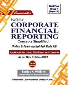 Corporate Financial Reporting CMA Final (G 4 Paper 18) Concept ...