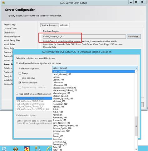Image result for Install SQL Server Collation