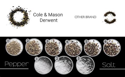 Cole & Mason Derwent Salt Pepper Mill Giftset, Stainless Steel, 190mm ...