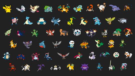 All Of Ash's Pokemon In One Picture ( I own none of the images ) : r ...