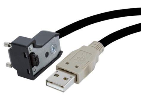 USB 2.0, 표준 케이블, 각짐, 나사식, 5m