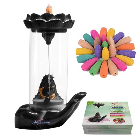 Signamio Adiyogi Shiva Backflow Smoke Fountain - Ceramic Shivling ...