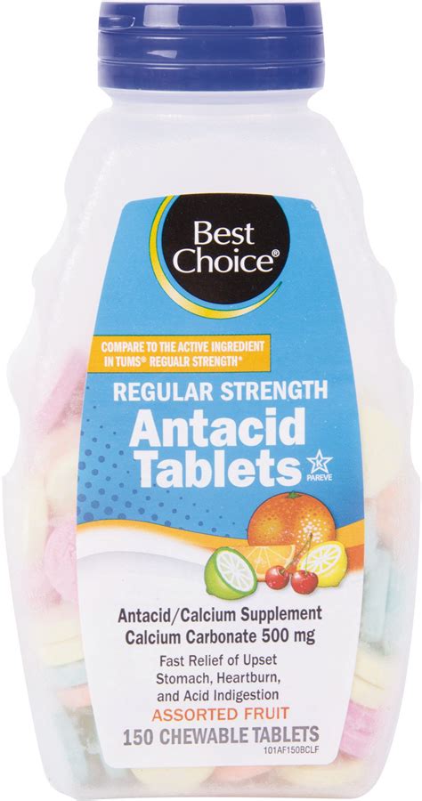 Antacid Tablets Assorted Fruit 0007003820151 – Best Choice®