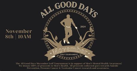 2024 All Good Days Movember Golf Tournament, Spring Hill Golf Course ...