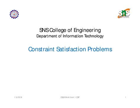 Csp - NIL - SNS College of Engineering Department of Information ...