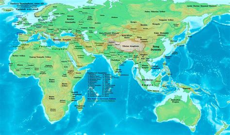 World map 1000 AD - World History Maps