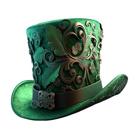 3d Stereo Cartoon Clover St Patricks Day Hat Model, 3d Stereo Cartoon ...