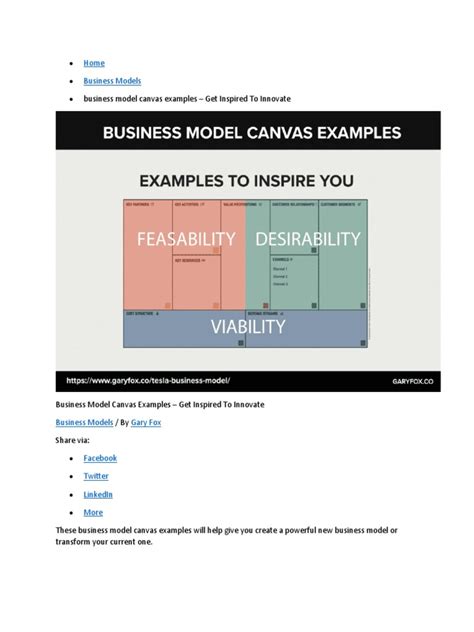 Business Model Samples | PDF | Business Model | Lean Startup