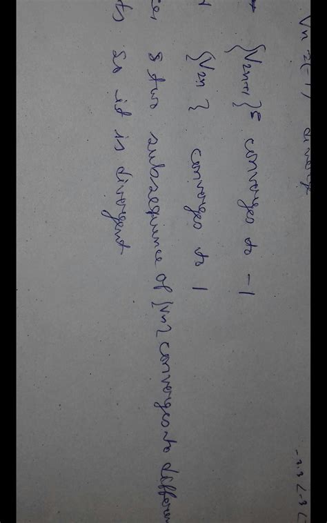 Why does vn=(-1)^n diverge