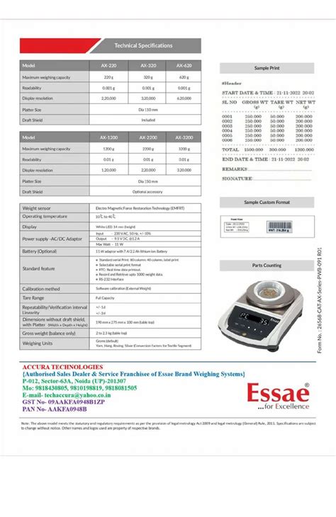 Weighing Scale - Essae DC -810/815 Counting Weighing Scale Trader ...