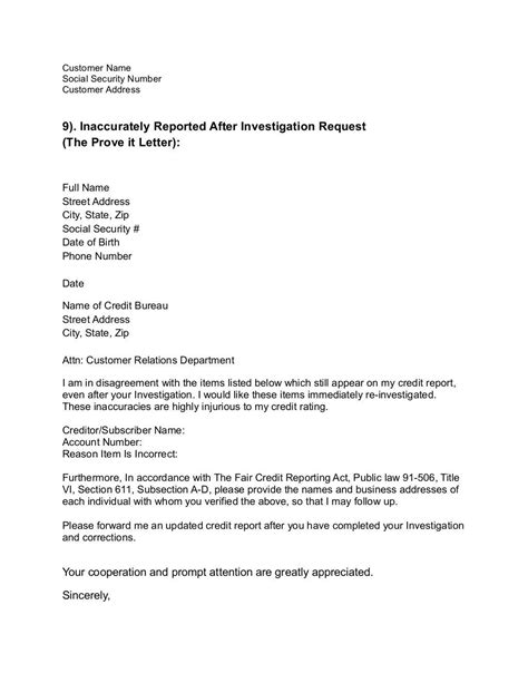Sample dispute letter to credit bureau pdf credit history credit – Artofit