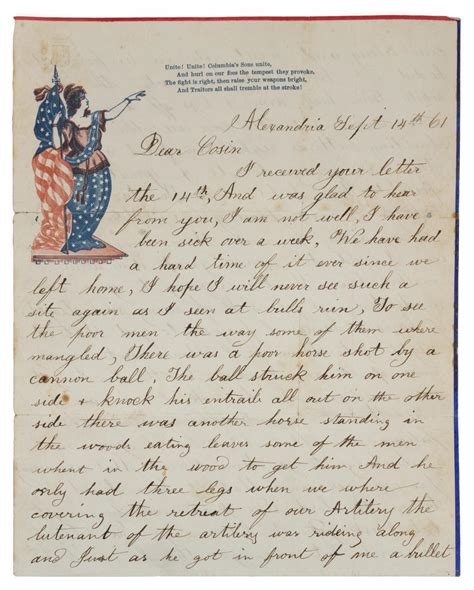 Sold Price: CIVIL WAR SOLDIER LETTER An unsigned partial letter, with ...